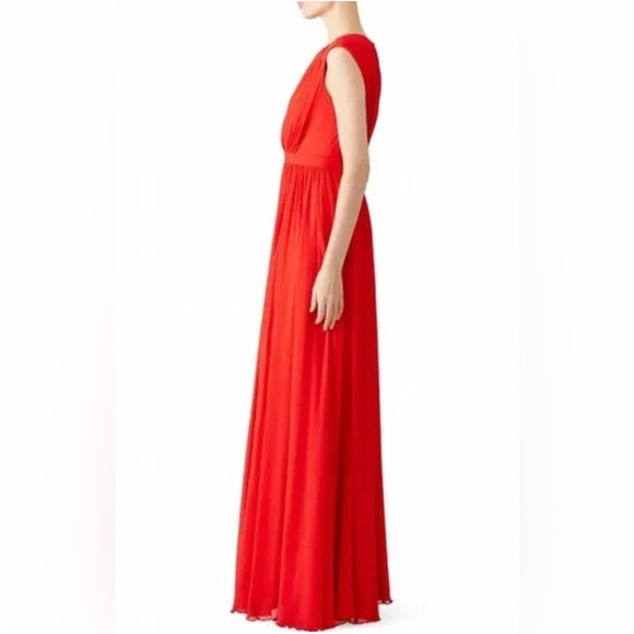 Badgley Mischka To Love Again Dress Long Formal Gown Size 10 Red - Picture 4 of 12